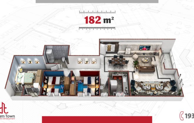 شقة الدور المتكرر ۱۸۲م