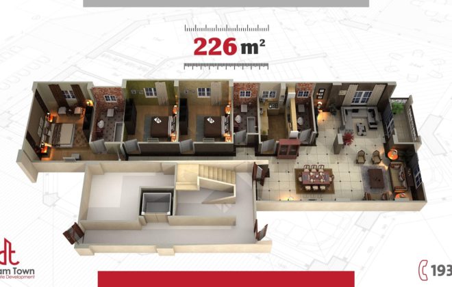 شقة الدور المتكرر ۲۲٦م