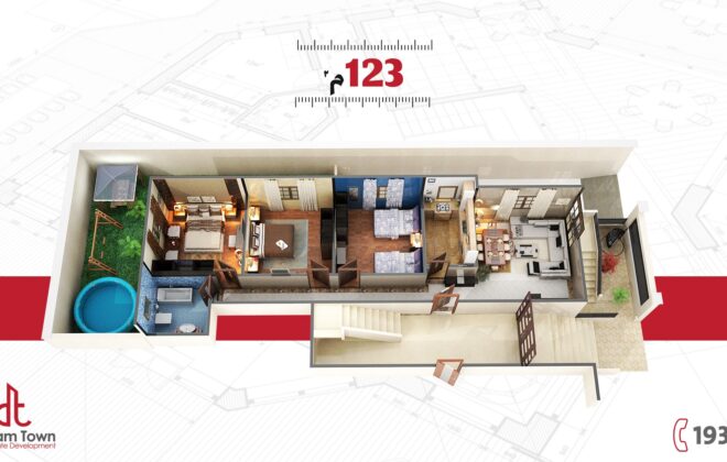 شقة الدور الارضي بحديقة 123م