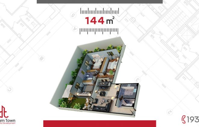 شقة الدور الارضي ١٤٤م