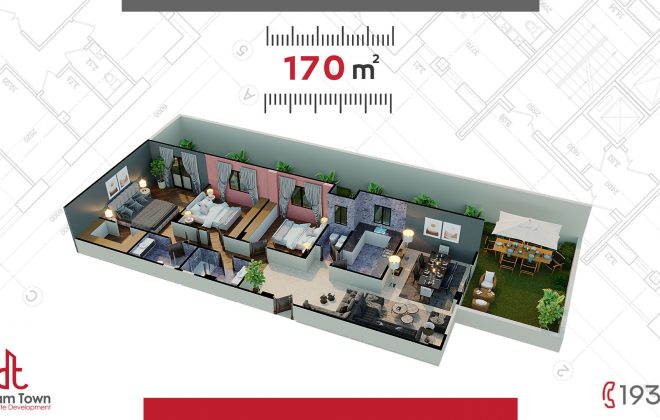 شقة الدور الارضي ١٧٠م