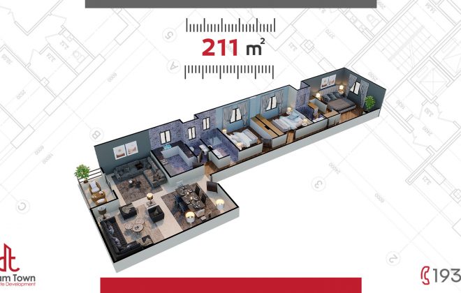 شقة الدور المتكرر ٢١١م