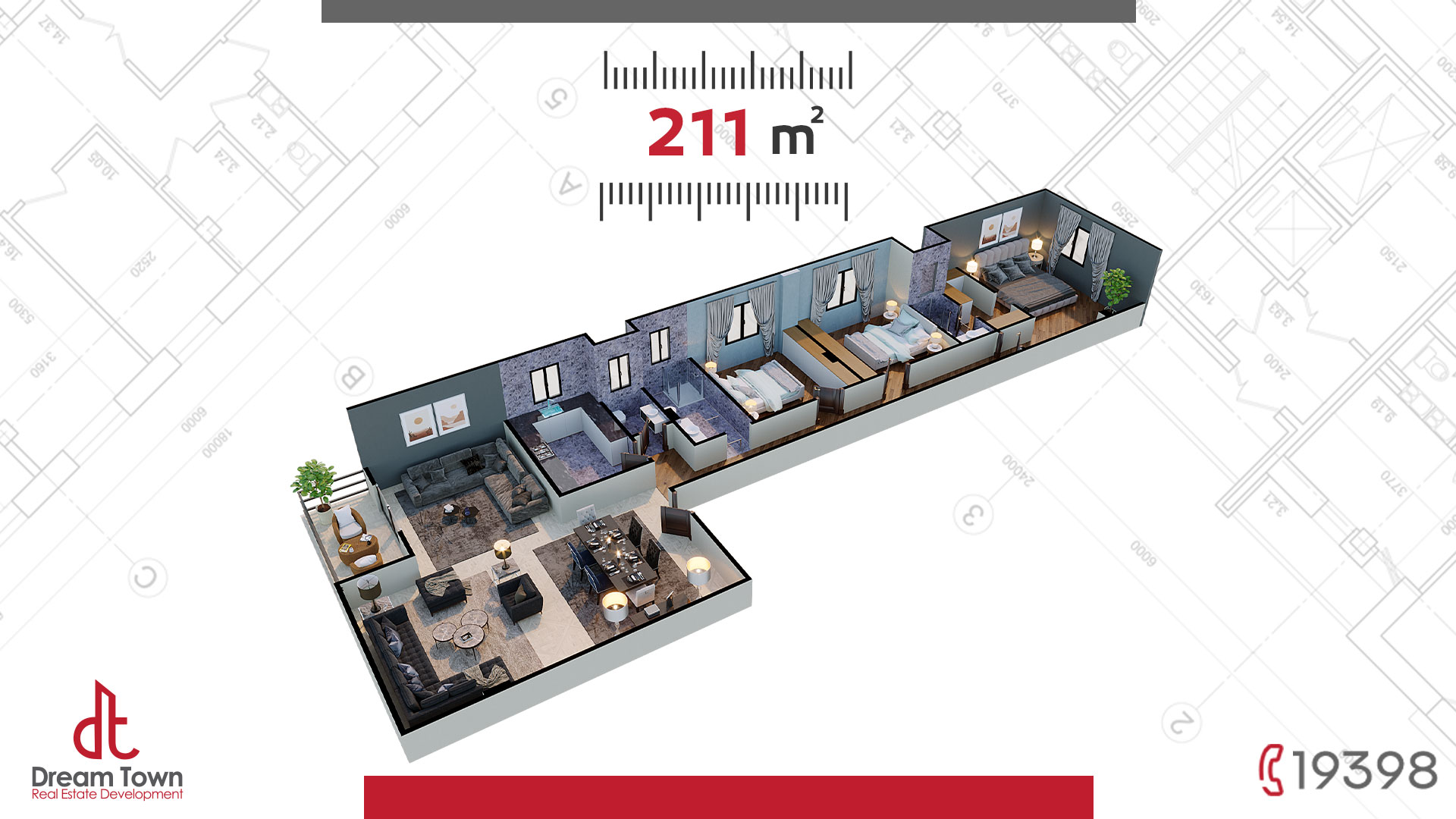 شقة الدور المتكرر ٢١١م