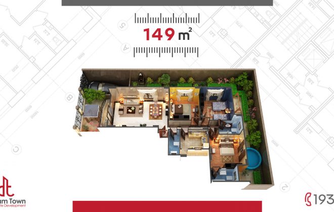 شقة الدور الأرضي 149 م