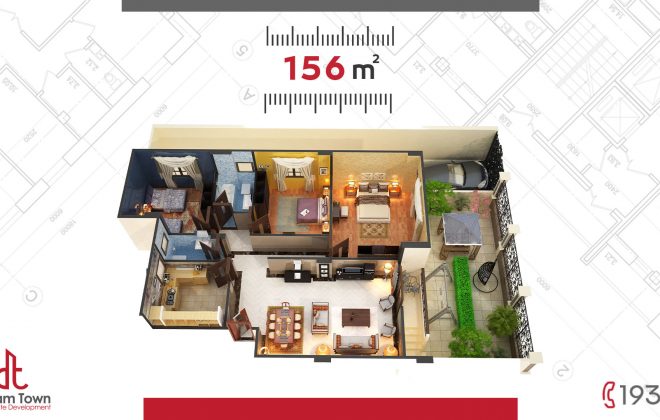 شقة الدور الارضي 156م