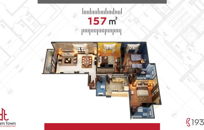 شقة الدور المتكرر 157م