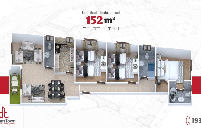 شقة دور 152 م